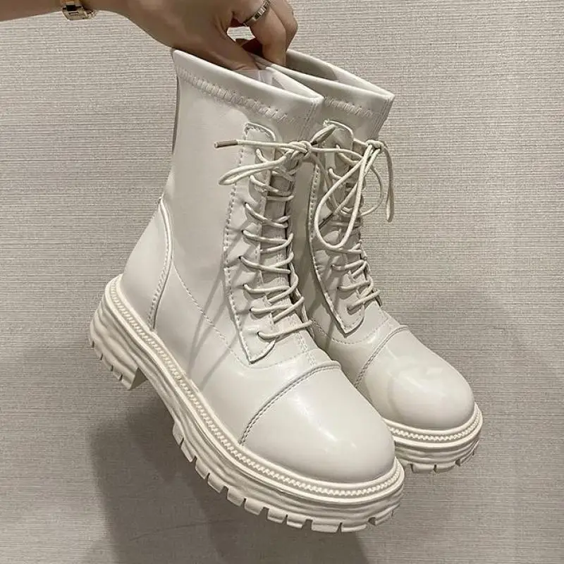 Cross Lace Up Boots Women Thick Heel Platform Women Boots Round Toe Square Heel Back Zipper Short Boots Women Botines De Mujer
Cross Lace Up Boots Women Thick Heel Platform Women Boots Round Toe Square Heel Back Zipper Short Boots Women Botines De Mujer