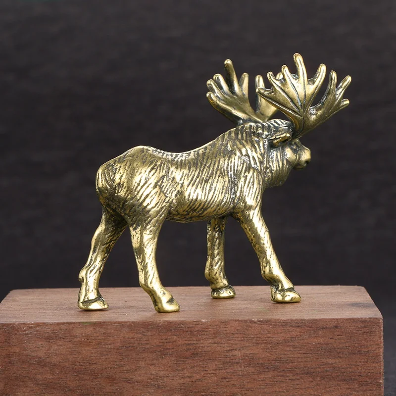 Solid Brass Elk Figurines Retro Animal Moose Small Statue Desk Ornament Tea Pet Table Decorations Crafts Accessories Child Gifts
Solid Brass Elk Figurines Retro Animal Moose Small Statue Desk Ornament Tea Pet Table Decorations Crafts Accessories Child Gifts