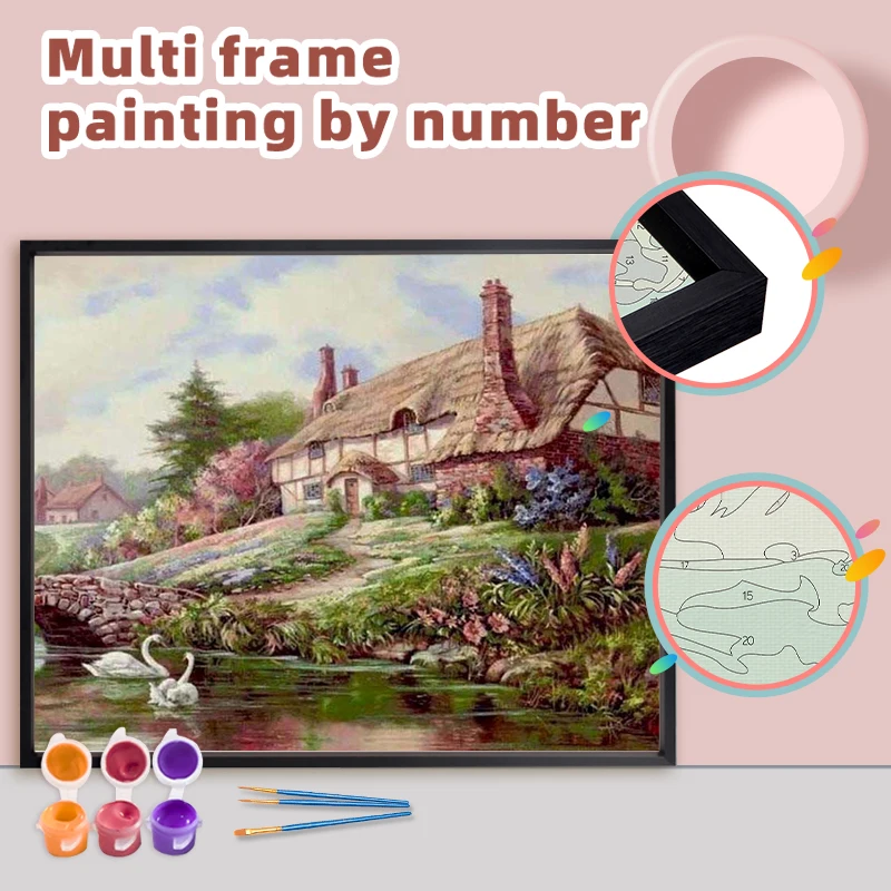 RUOPOTY Diy Painting By Numbers With Multi Aluminium Frame Kits 60x75cm Wooden House Coloring By Numbers Home Decor Gift
RUOPOTY Diy Painting By Numbers With Multi Aluminium Frame Kits 60x75cm Wooden House Coloring By Numbers Home Decor Gift