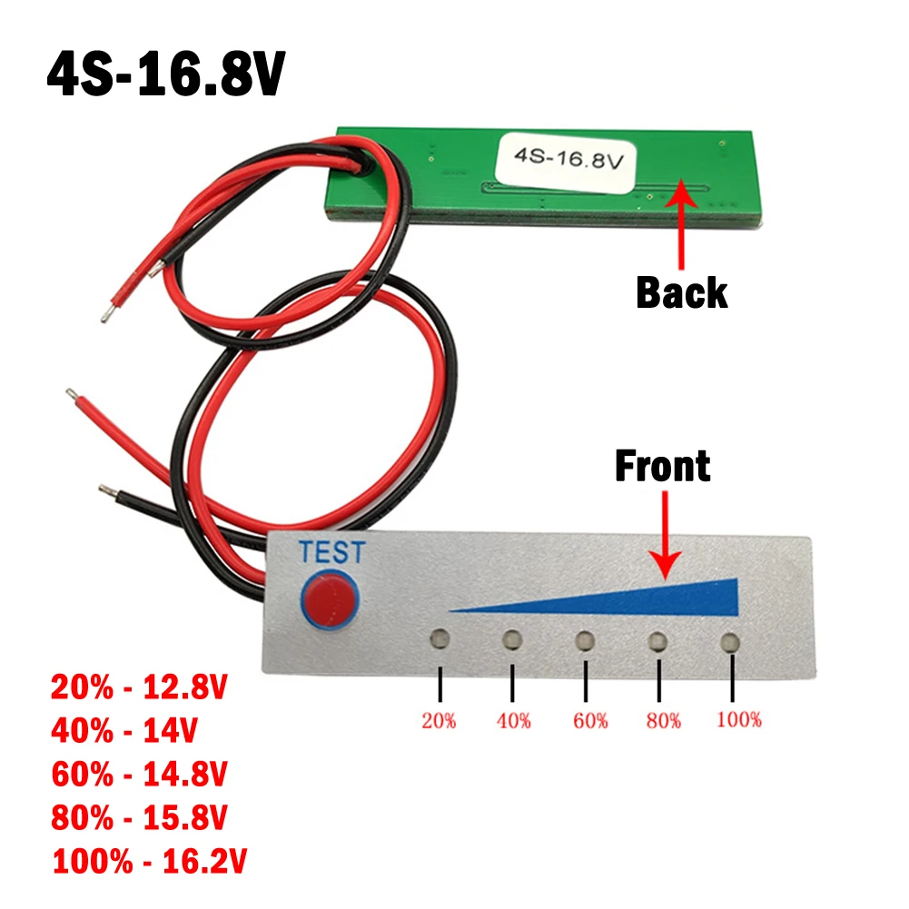 BMS 2S 3S 4S Lithium Battery Capacity Test Panel Display Power Level Indicator LED Light Display For Electric Too
BMS 2S 3S 4S Lithium Battery Capacity Test Panel Display Power Level Indicator LED Light Display For Electric Too