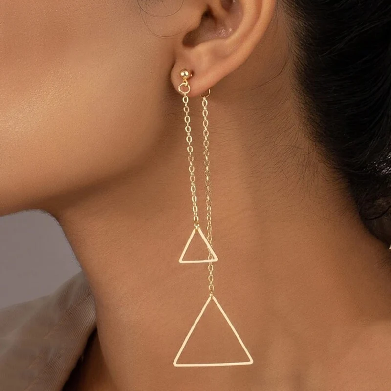 Fashion Bohemian Alloy Geometric Triangle Pendant Drop Earring Mascot Ornaments For Women Accessories Wholesale E0233
Fashion Bohemian Alloy Geometric Triangle Pendant Drop Earring Mascot Ornaments For Women Accessories Wholesale E0233