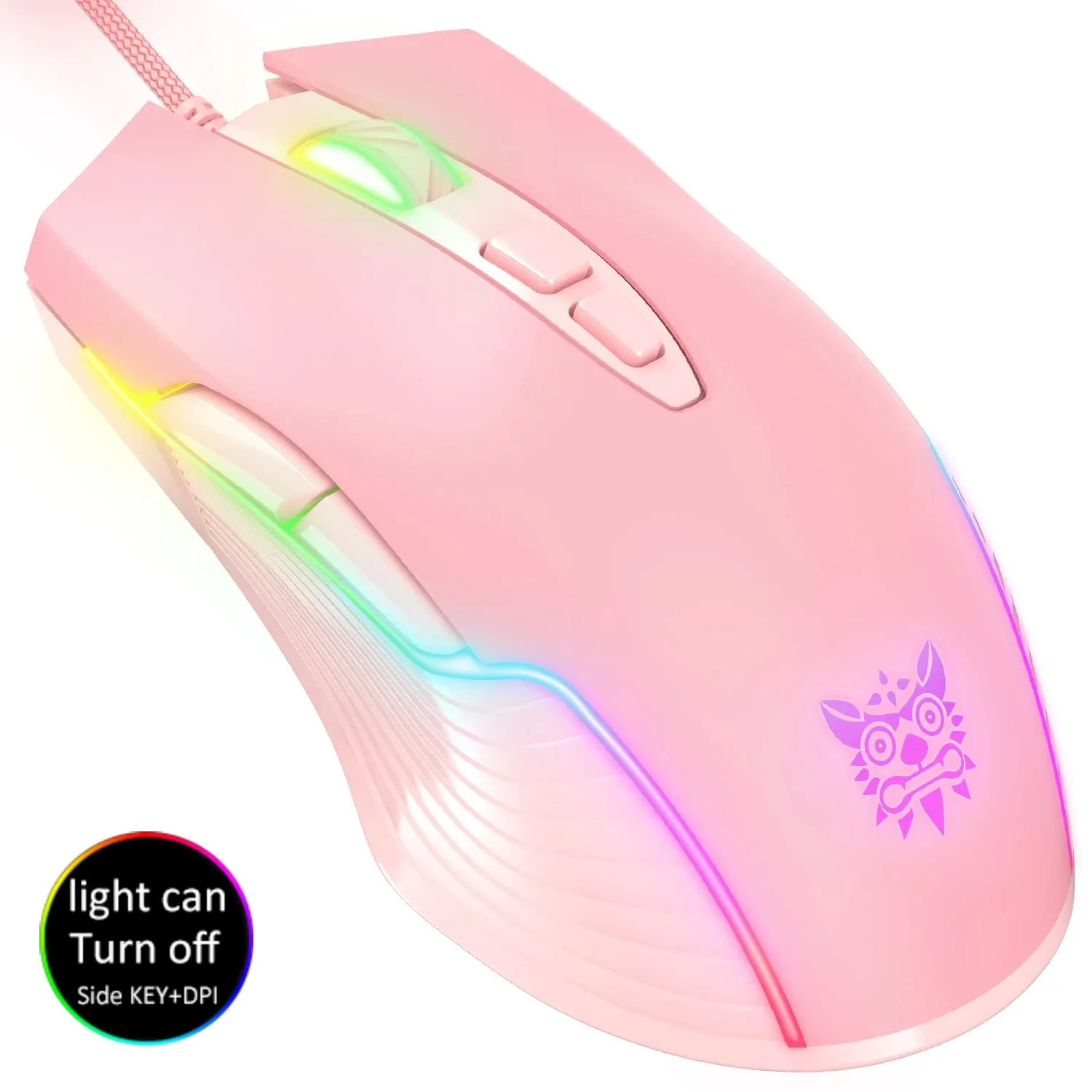 CW905 Pink Wired Gaming Mouse 6400 DPI LED Backlit USB Optical Ergonomic Mice Pink/Black Surfing Mouse For CSGO Computer Games
CW905 Pink Wired Gaming Mouse 6400 DPI LED Backlit USB Optical Ergonomic Mice Pink/Black Surfing Mouse For CSGO Computer Games