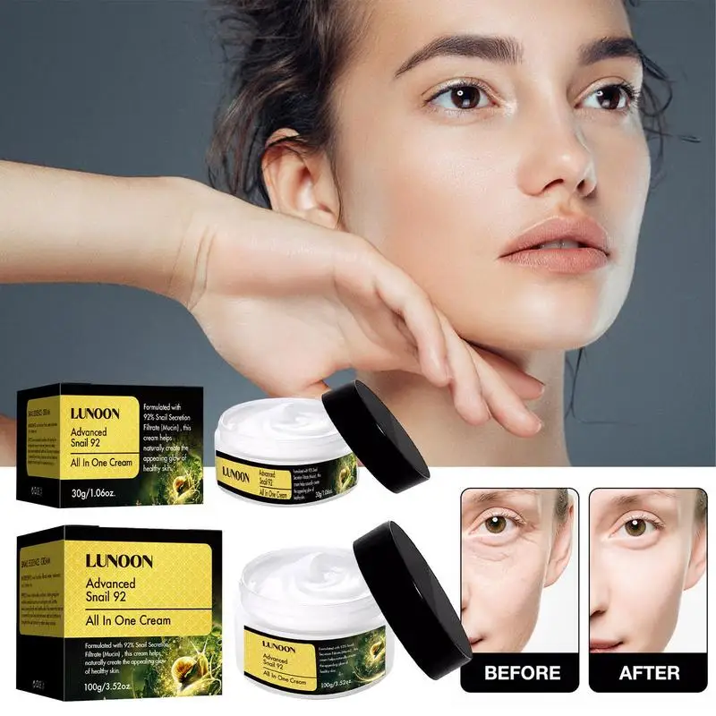 Snail Mucin Facial Cream Firming Moisturizing Tightening & Advanced Repairing Snail Mucin Serum Suitable For Dry Sensitive Skin
Snail Mucin Facial Cream Firming Moisturizing Tightening & Advanced Repairing Snail Mucin Serum Suitable For Dry Sensitive Skin