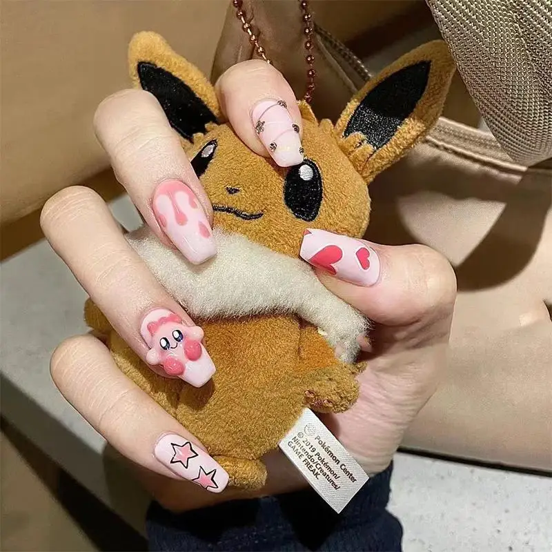Hot Selling Kirby Wearing Nails Hand Drawn Mid Length Detachable Reusable Lovely Girl Manicure Patches Decoration Accessories
Hot Selling Kirby Wearing Nails Hand Drawn Mid Length Detachable Reusable Lovely Girl Manicure Patches Decoration Accessories