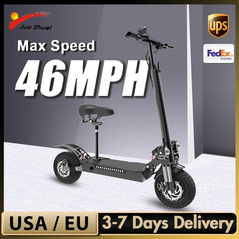 Upgraded 20AH 2600W Electric Scooter Adults 46 MPH Sport Scooter with Seat 52V Dual Drive 75km Range 10" Off Road Tires
Upgraded 20AH 2600W Electric Scooter Adults 46 MPH Sport Scooter with Seat 52V Dual Drive 75km Range 10" Off Road Tires