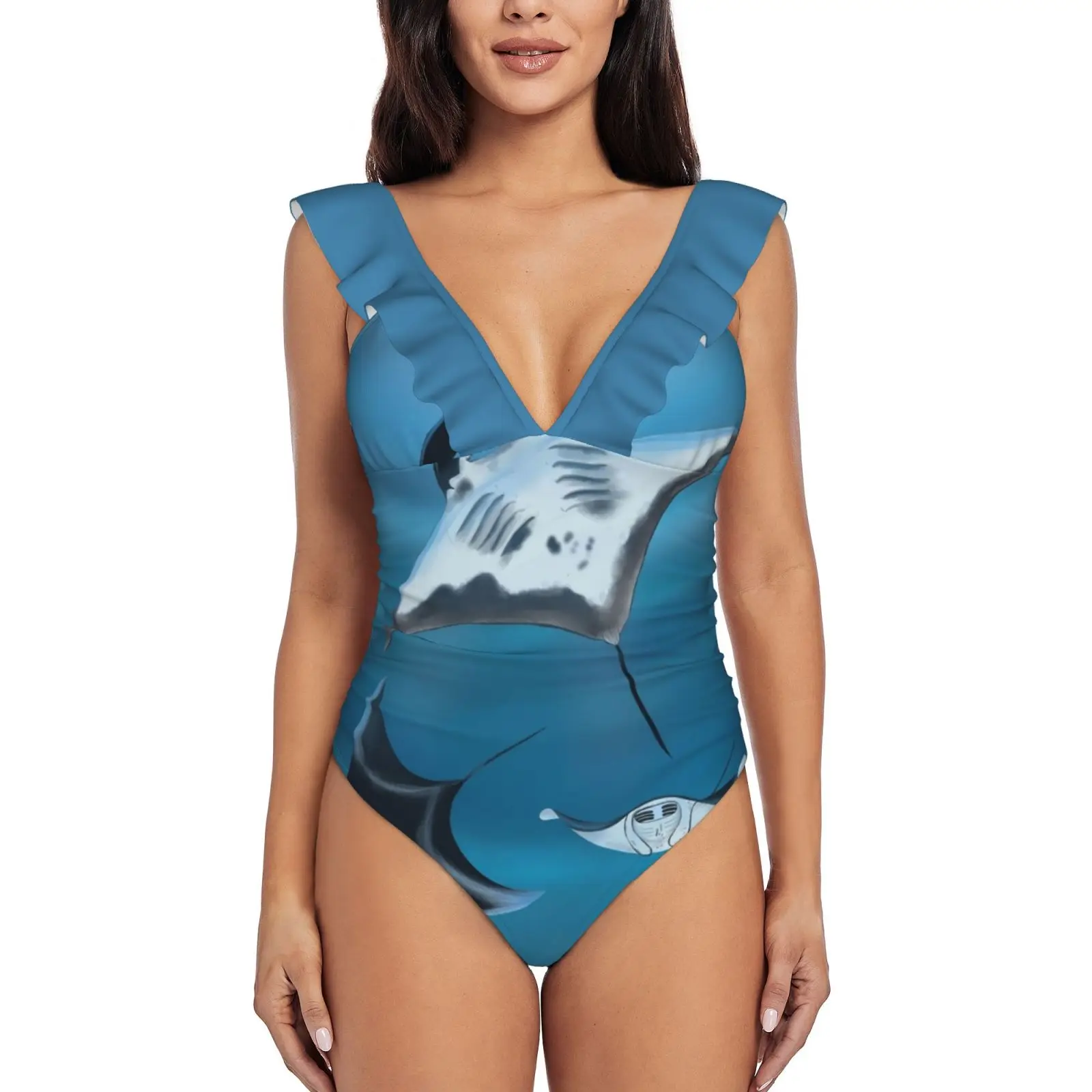 Купальник-монокини с эффектом пуш-ап, с принтом 
Купальник-монокини с эффектом пуш-ап, с принтом