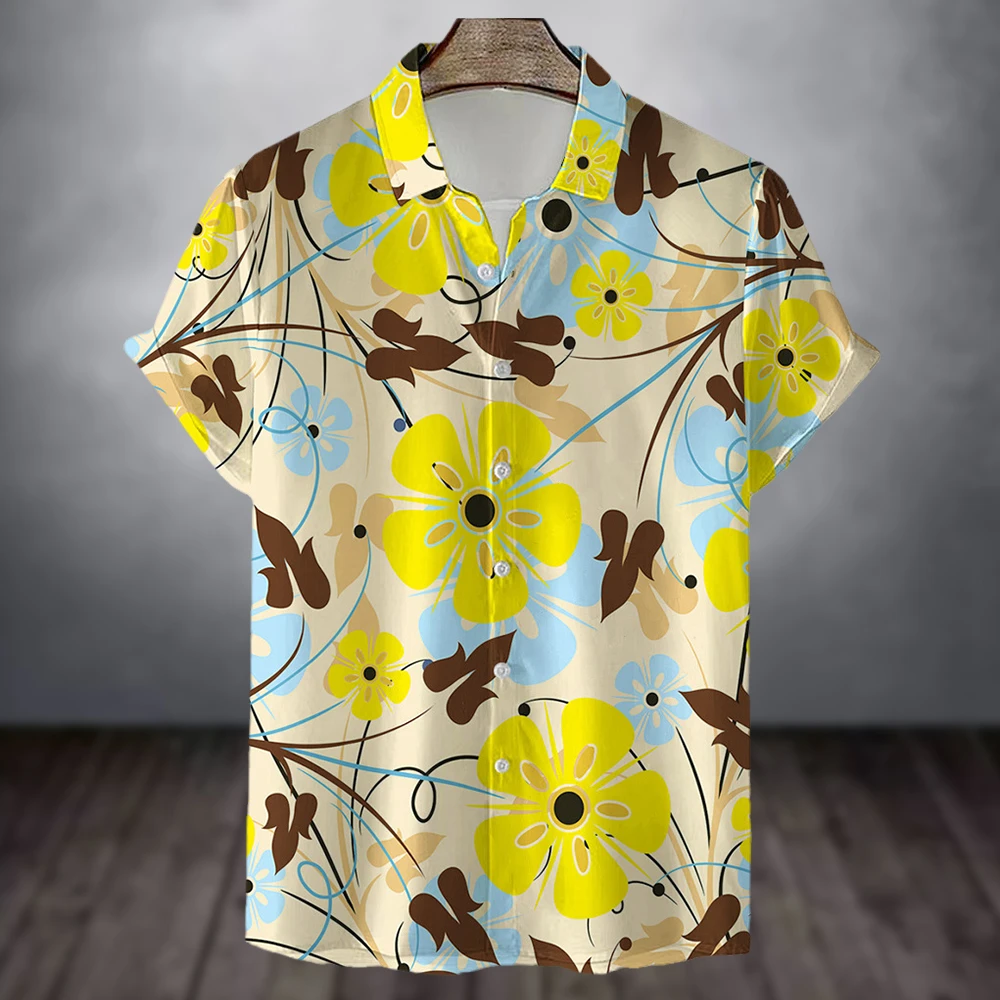 Hawaii Men'S Shirts Summer New Tops Short-Sleeved 3d Printing Plant Flower Pattern Oversized Lapel Casual Fashion Men'S Shirts
Hawaii Men'S Shirts Summer New Tops Short-Sleeved 3d Printing Plant Flower Pattern Oversized Lapel Casual Fashion Men'S Shirts