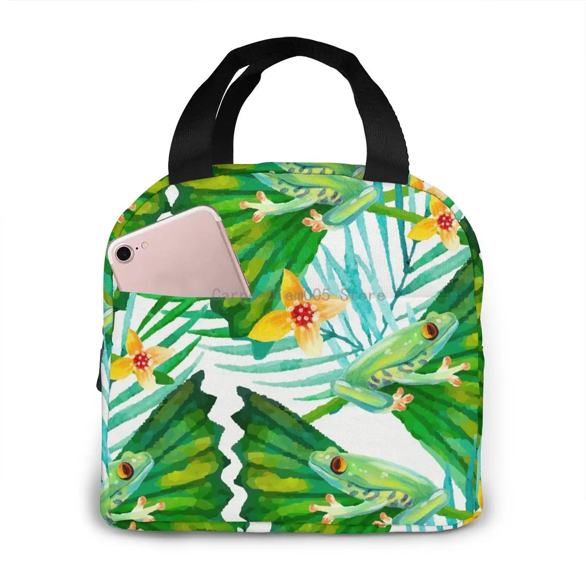 Insulated Lunch Bag Thermal Summer Flowers Frogs Tote Bags Cooler Picnic Food Lunch Box Bag For Kids Women Girls Men Children
Insulated Lunch Bag Thermal Summer Flowers Frogs Tote Bags Cooler Picnic Food Lunch Box Bag For Kids Women Girls Men Children