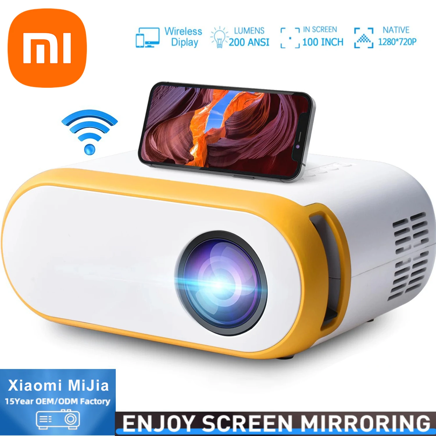 Xiaomi Q11 Mini Portable Projector Support HD 1080Px720P Home Theatre 6000 Lumens Maircast Projector Multimedia LED Video Beamer
Xiaomi Q11 Mini Portable Projector Support HD 1080Px720P Home Theatre 6000 Lumens Maircast Projector Multimedia LED Video Beamer