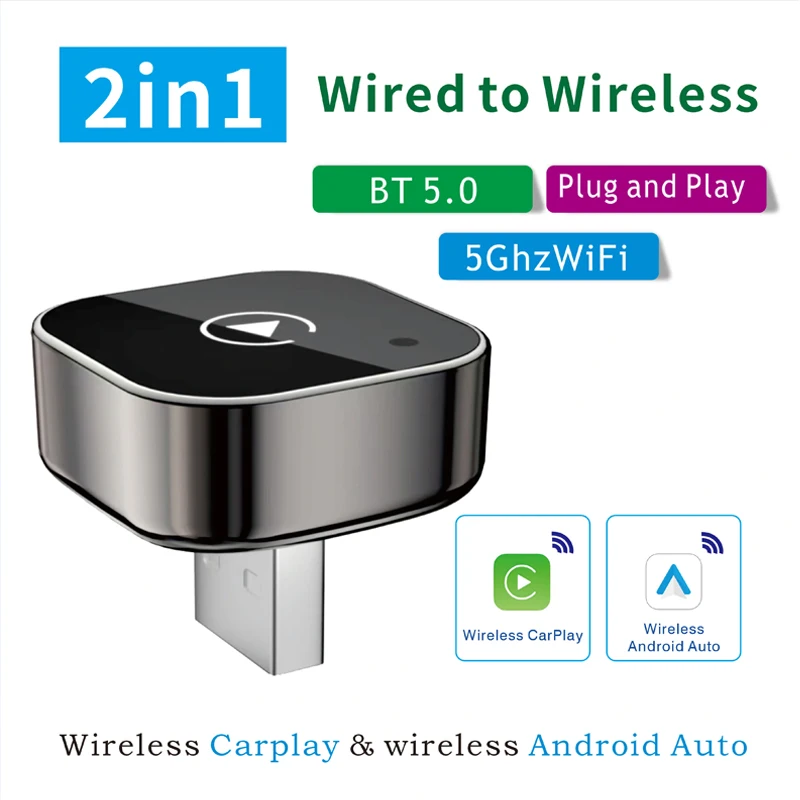 Мини-адаптер CarPlay 2-в-1 И Android Auto С Wi-Fi 5 ГГц, Type-C/USB, Plug And Play, Смарт-бокс Для Автомобильных Аксессуаров
Мини-адаптер CarPlay 2-в-1 И Android Auto С Wi-Fi 5 ГГц, Type-C/USB, Plug And Play, Смарт-бокс Для Автомобильных Аксессуаров