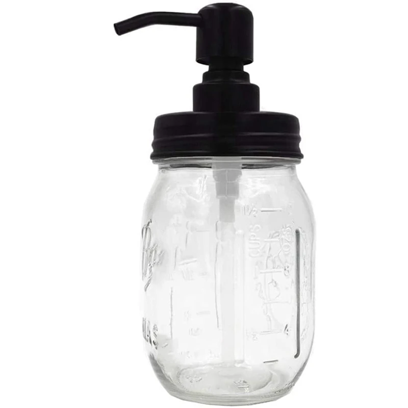 8-Pack Mason Jar Soap Dispenser Lid, Painted Black Rust Proof Lotion Dispenser Lid For Regular Mouth Mason Jar
8-Pack Mason Jar Soap Dispenser Lid, Painted Black Rust Proof Lotion Dispenser Lid For Regular Mouth Mason Jar