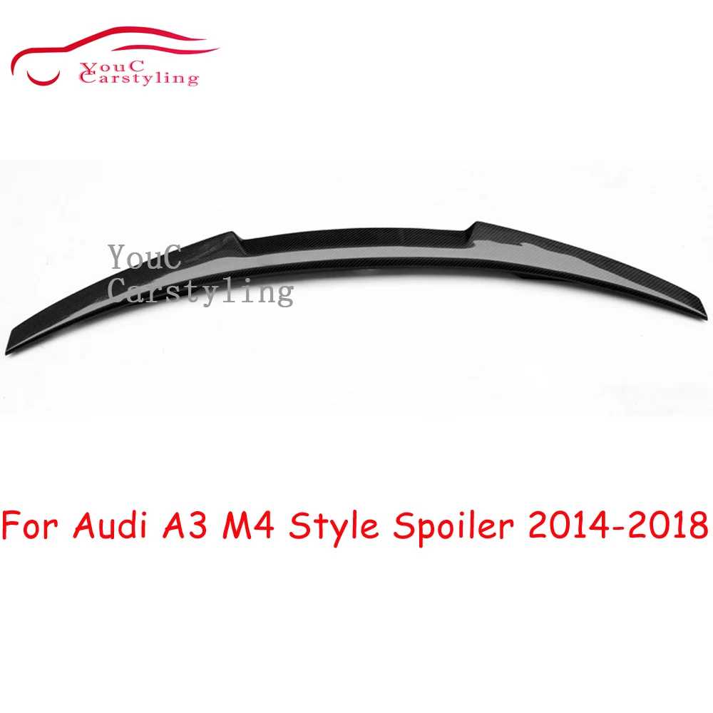 Стильный задний спойлер M4 из углеродного волокна для Audi A3 8V Saloon Coupe 3 коробки 2014-2018 багажник багажника задний спойлер 
Стильный задний спойлер M4 из углеродного волокна для Audi A3 8V Saloon Coupe 3 коробки 2014-2018 багажник багажника задний спойлер