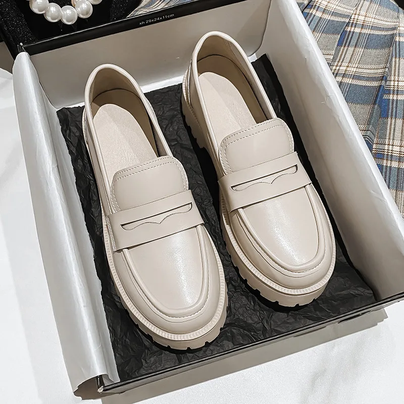 34-43 Spring Shoes Female British Style 2022 New Thick-soled College Style Casual Loafers Genuine Leather Fashion Shoes Girls
34-43 Spring Shoes Female British Style 2022 New Thick-soled College Style Casual Loafers Genuine Leather Fashion Shoes Girls