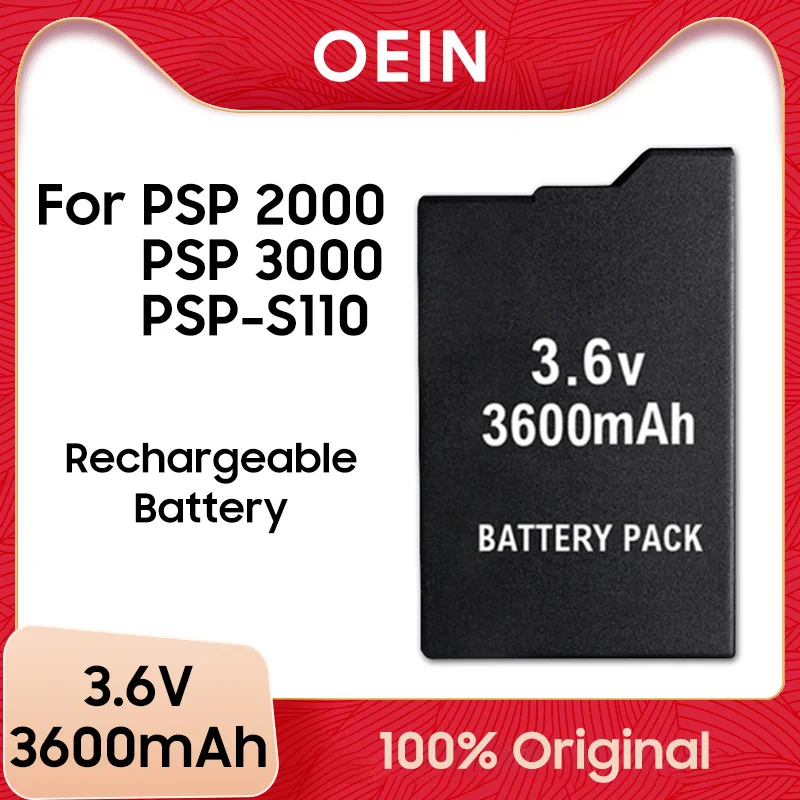

1PCS 3.6V 3600mAh Lithium Rechargeable Battery For PSP1000 PSP2000 PSP3000 PSP110 2000 3000 Portable Controller Replacement Cell