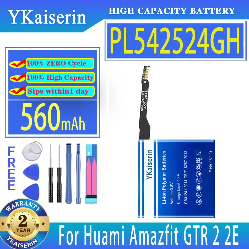 YKaiserin Battery PL542524GH 560mAh For Huami Amazfit GTR 2 2E GTR2 Digital Batteries
YKaiserin Battery PL542524GH 560mAh For Huami Amazfit GTR 2 2E GTR2 Digital Batteries