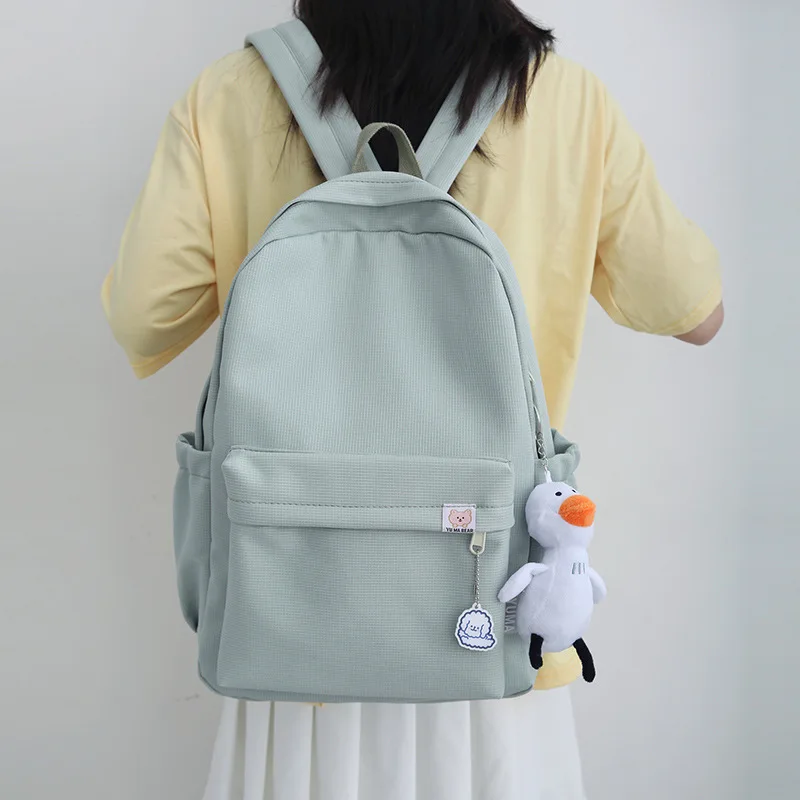 Fashion Women Backpack Trend Pendant School Bag For Girls High Capacity Design Travel Backpacks Waterproof Solid Storage Bags
Fashion Women Backpack Trend Pendant School Bag For Girls High Capacity Design Travel Backpacks Waterproof Solid Storage Bags
