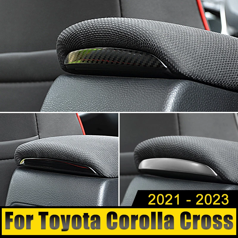 

Stainless Steel Car Rear Console Armrest Garnish Trim Strips Cover Stickers For Toyota Corolla Cross XG10 2021 2022 2023 Hybrid
