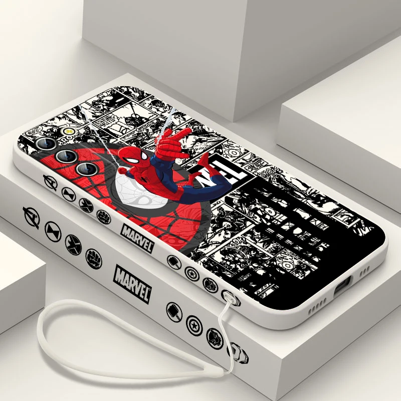 Marvel Super Cool SpiderMan Phone Case For Samsung Galaxy S23 S22 S21 S20 Pro FE Note 20 Plus Ultra Liquid Left Rope Cover
Marvel Super Cool SpiderMan Phone Case For Samsung Galaxy S23 S22 S21 S20 Pro FE Note 20 Plus Ultra Liquid Left Rope Cover