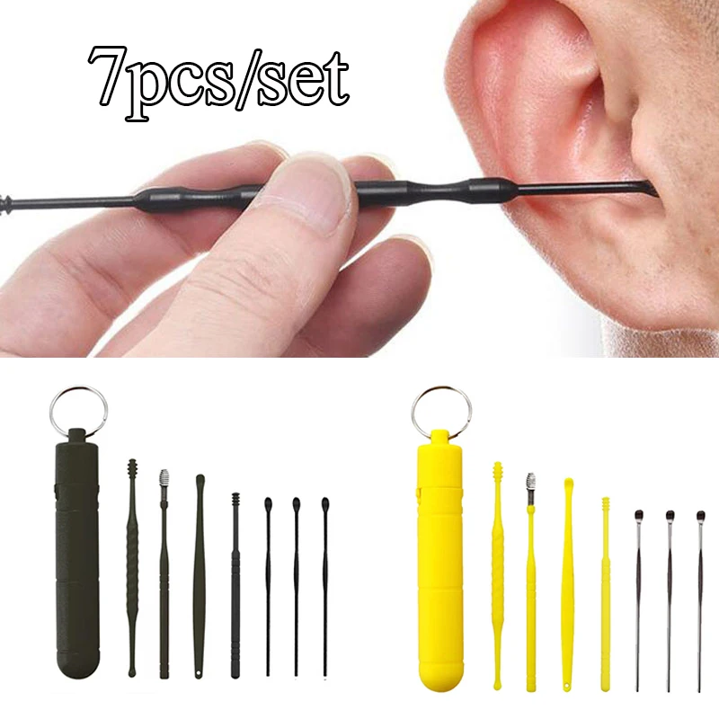 7Pcs/set Ear Cleaner Spoon Spring Curette Earwax Picker Remover Kit Ear Wax Picker Clean Practical Tool Health Care Portable
7Pcs/set Ear Cleaner Spoon Spring Curette Earwax Picker Remover Kit Ear Wax Picker Clean Practical Tool Health Care Portable