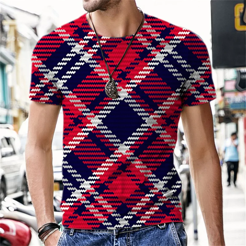 Men's T-Shirts Plaid Stripe Pattern 2022 New 3D Printed Summer Hip-hop Casual Tracksuit Short Sleeve Fashion Street Outfit Tops
Men's T-Shirts Plaid Stripe Pattern 2022 New 3D Printed Summer Hip-hop Casual Tracksuit Short Sleeve Fashion Street Outfit Tops