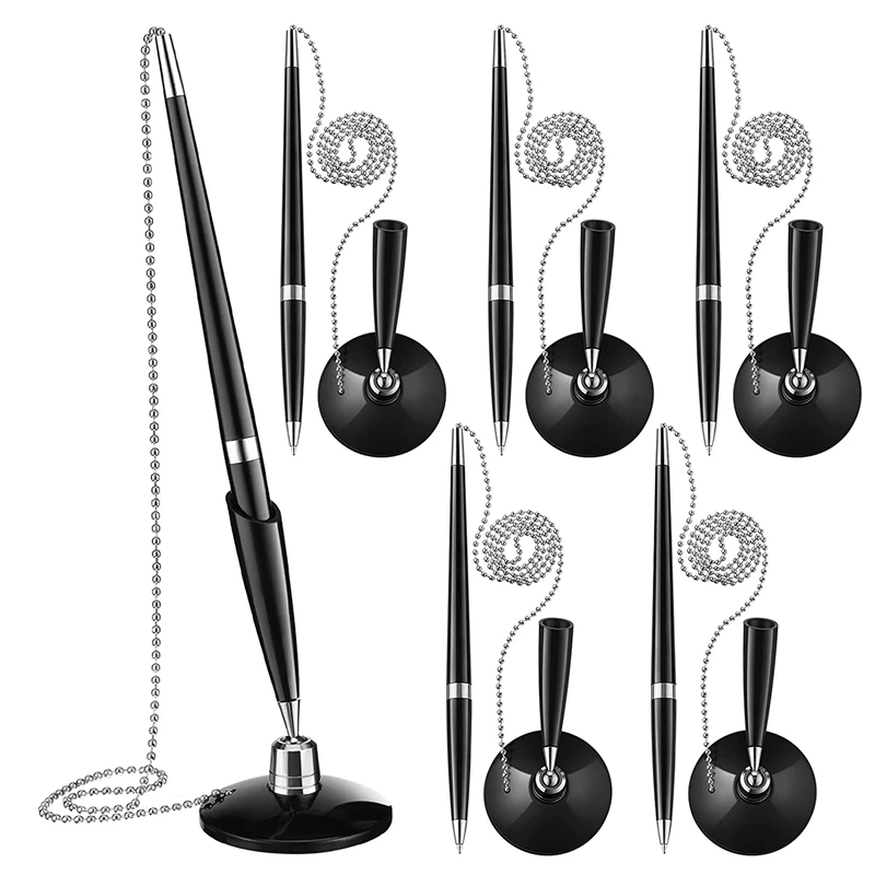 6Pcs Secure Pen With Adhesive Pen Chain And Security Pen Holder Desk Pen With Ball Chain Ink Reception Counter Pen
6Pcs Secure Pen With Adhesive Pen Chain And Security Pen Holder Desk Pen With Ball Chain Ink Reception Counter Pen