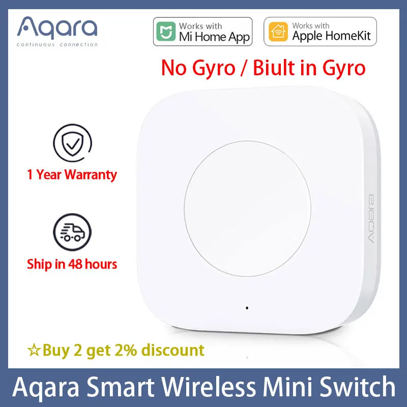 Aqara Smart Wireless Switch Key ZigBee Built In Gyro Multi-Functional Intelligent Remote Control Work With Mi Home Homekit
Aqara Smart Wireless Switch Key ZigBee Built In Gyro Multi-Functional Intelligent Remote Control Work With Mi Home Homekit
