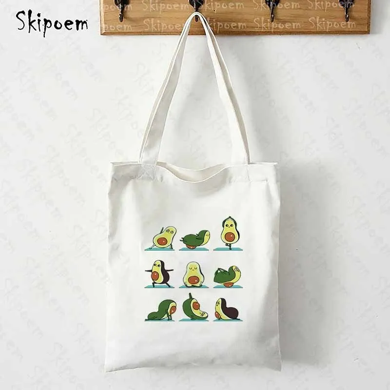 Canvas Bag Shopper Bags White Large Capacity Messenger Handbag Women's Avocado vintage aesthetic cute harajuku Art Bolsas
Canvas Bag Shopper Bags White Large Capacity Messenger Handbag Women's Avocado vintage aesthetic cute harajuku Art Bolsas