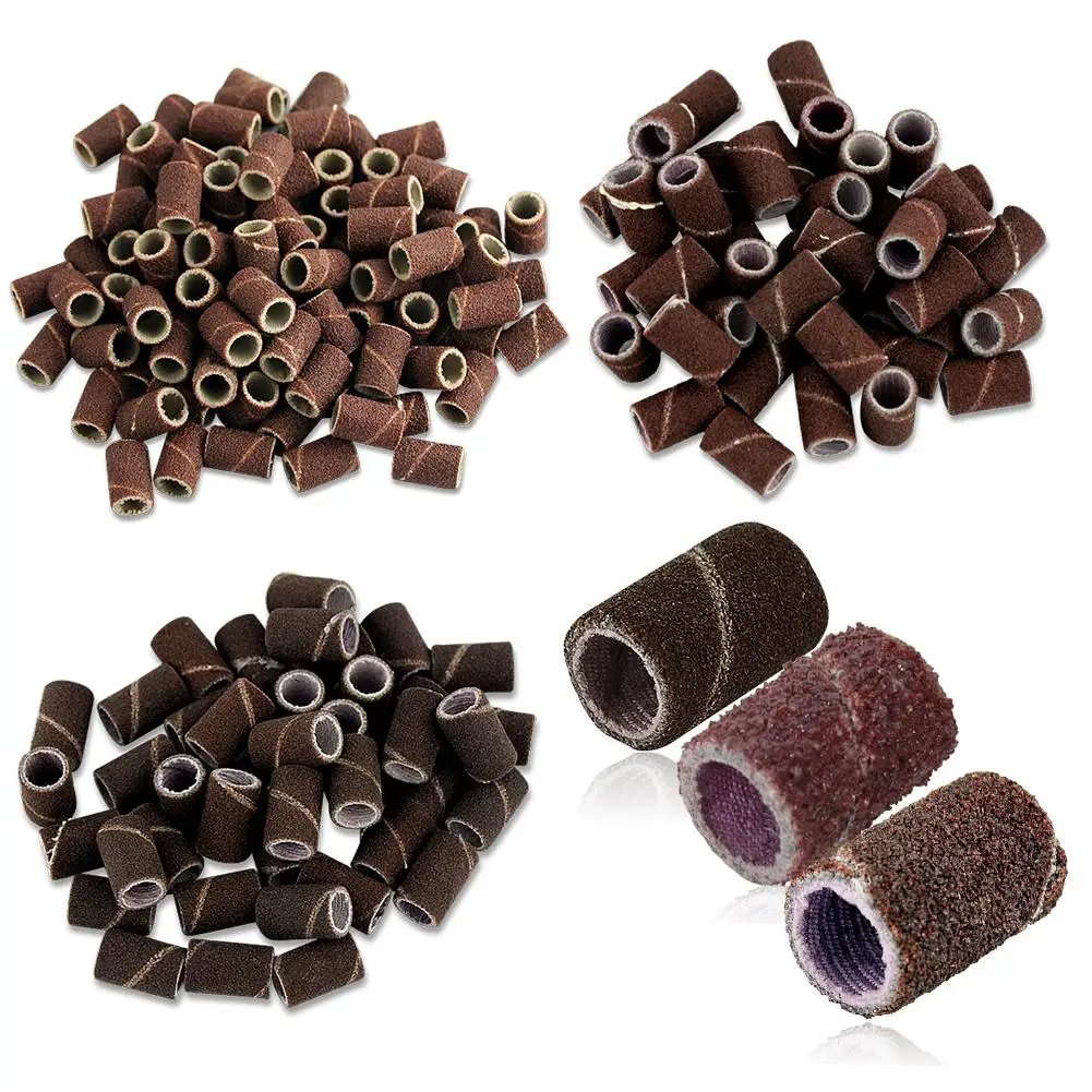 100Pcs Sanding Cap Bands For Electric Manicure Machine 180/120/80 Grit Nail Drill Grinding Bit Files Pedicure Tool Set
100Pcs Sanding Cap Bands For Electric Manicure Machine 180/120/80 Grit Nail Drill Grinding Bit Files Pedicure Tool Set