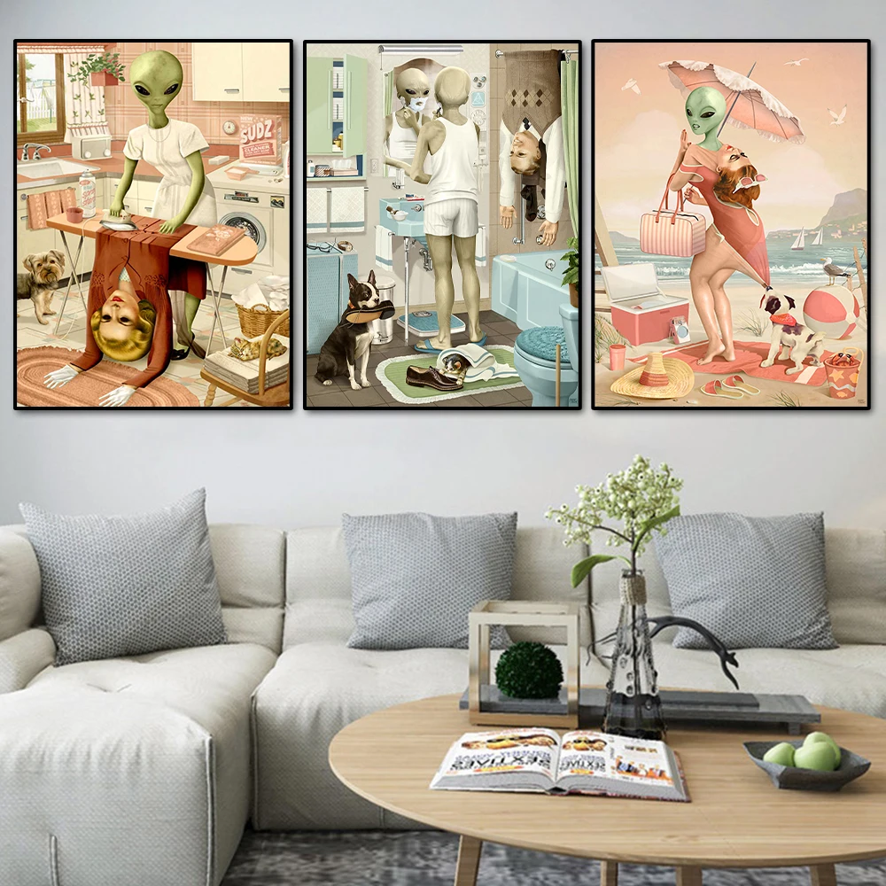 Abstract Laundry Day Art Canvas Painting Prints And Alien Posters Laundry Room Wall Picture Washing Drying Room Home Decoration
Abstract Laundry Day Art Canvas Painting Prints And Alien Posters Laundry Room Wall Picture Washing Drying Room Home Decoration