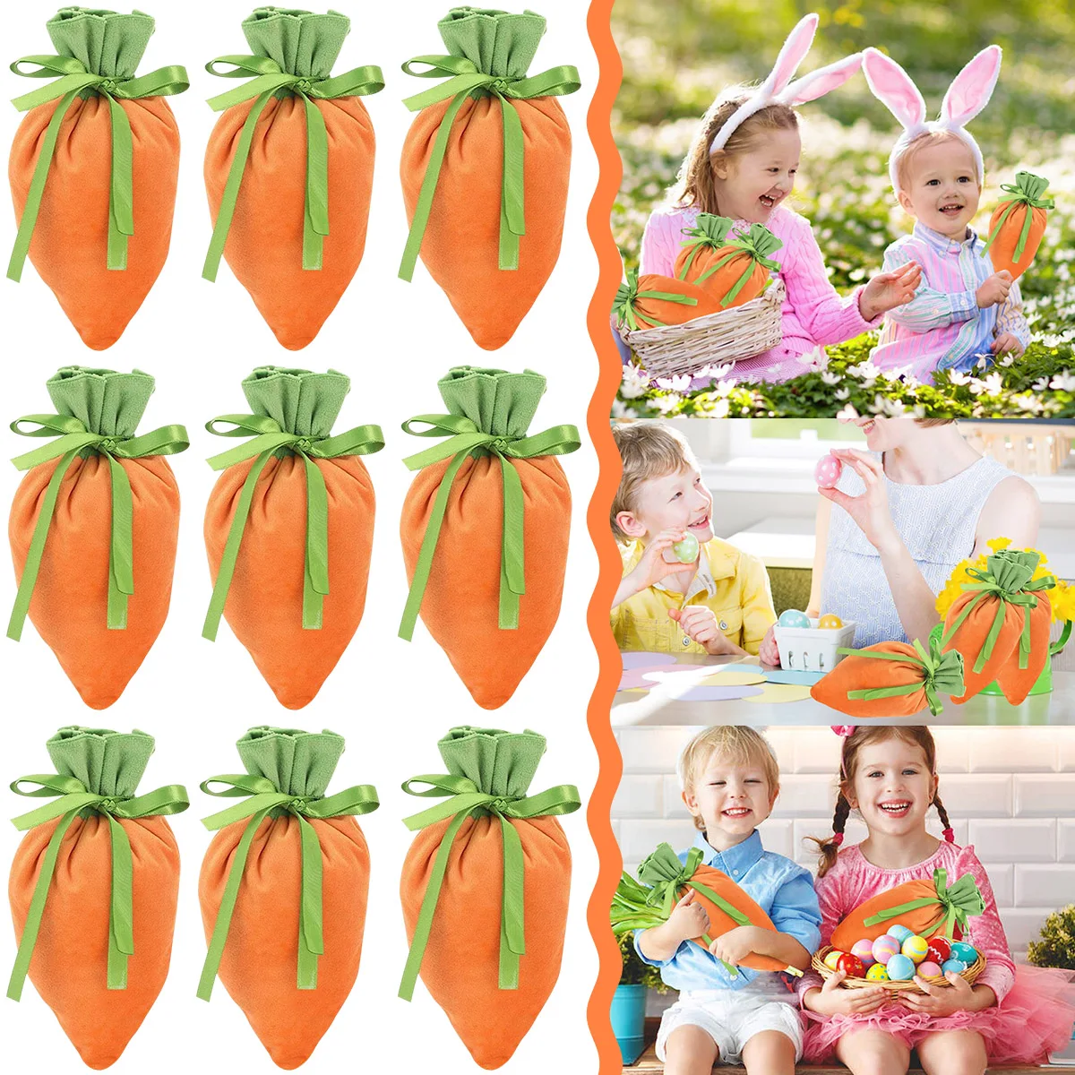 5/10Pcs Easter Carrot Shape Drawstring Candy Bags Gift Packaging Bag Mystery Gifts Box for Easter Valentine's Day Children's Day
5/10Pcs Easter Carrot Shape Drawstring Candy Bags Gift Packaging Bag Mystery Gifts Box for Easter Valentine's Day Children's Day