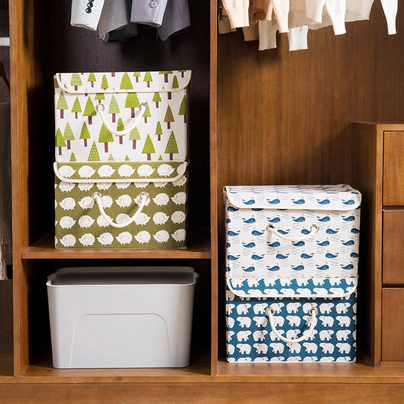 New Cube Fabrics Cotton Linen Folding Storage Box Clothes Storage Bins For Kids Toys Organizer 3 Size 6 Color Animal Pattern
New Cube Fabrics Cotton Linen Folding Storage Box Clothes Storage Bins For Kids Toys Organizer 3 Size 6 Color Animal Pattern