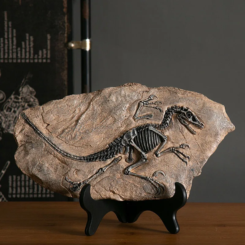 

NORTHEUINS Resin Dinosaur Fossil Figurines Retro Animal Statue Miniature Interior Living Room Decor Souvenirs for Home Gifts