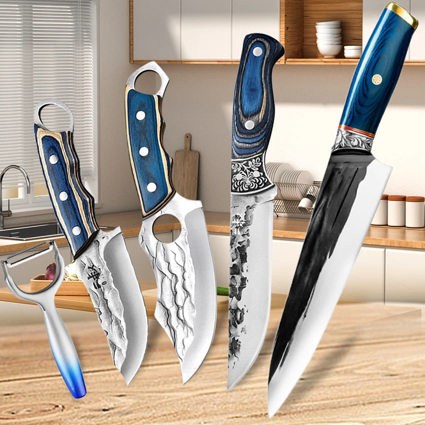 Kitchen Chef Knife Handmade Meat Cleaver Boning Knife Stainless Steel Peeler Hand-forged Butcher Knife For Outdoor Camping BBQ
Kitchen Chef Knife Handmade Meat Cleaver Boning Knife Stainless Steel Peeler Hand-forged Butcher Knife For Outdoor Camping BBQ