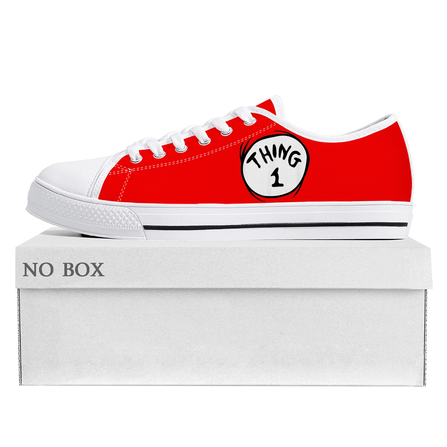 

Thing 1 And Thing 2 Dr Seuss Low Top Sneakers Mens Womens Teenager Canvas Sneaker High Quality Casual Couple Shoes Custom Shoe