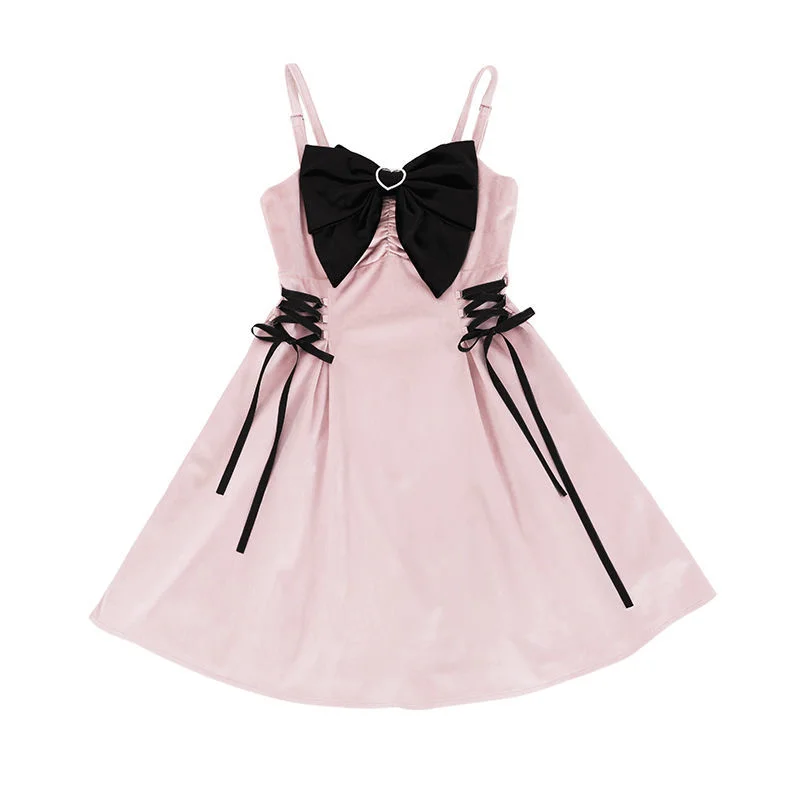 2022 Kawaii Lolita Jsk Party Dress Women Sweet Cute Spaghetti Strap Mini Dresses Bow Bandage Japanese Pretty Princess Dresses 
2022 Kawaii Lolita Jsk Party Dress Women Sweet Cute Spaghetti Strap Mini Dresses Bow Bandage Japanese Pretty Princess Dresses