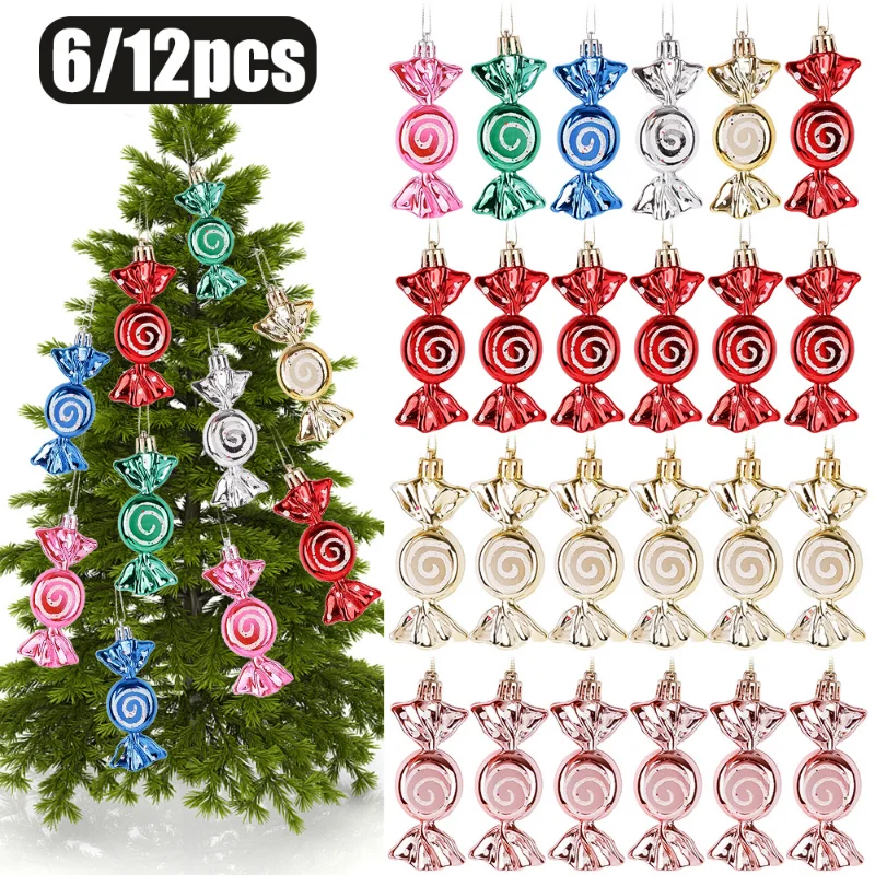 6/12pcs Christmas Tree Candy Pendant Colorful Electroplating Painted Car Interior Pendants Decor Kid Gift Xmas Ornaments
6/12pcs Christmas Tree Candy Pendant Colorful Electroplating Painted Car Interior Pendants Decor Kid Gift Xmas Ornaments