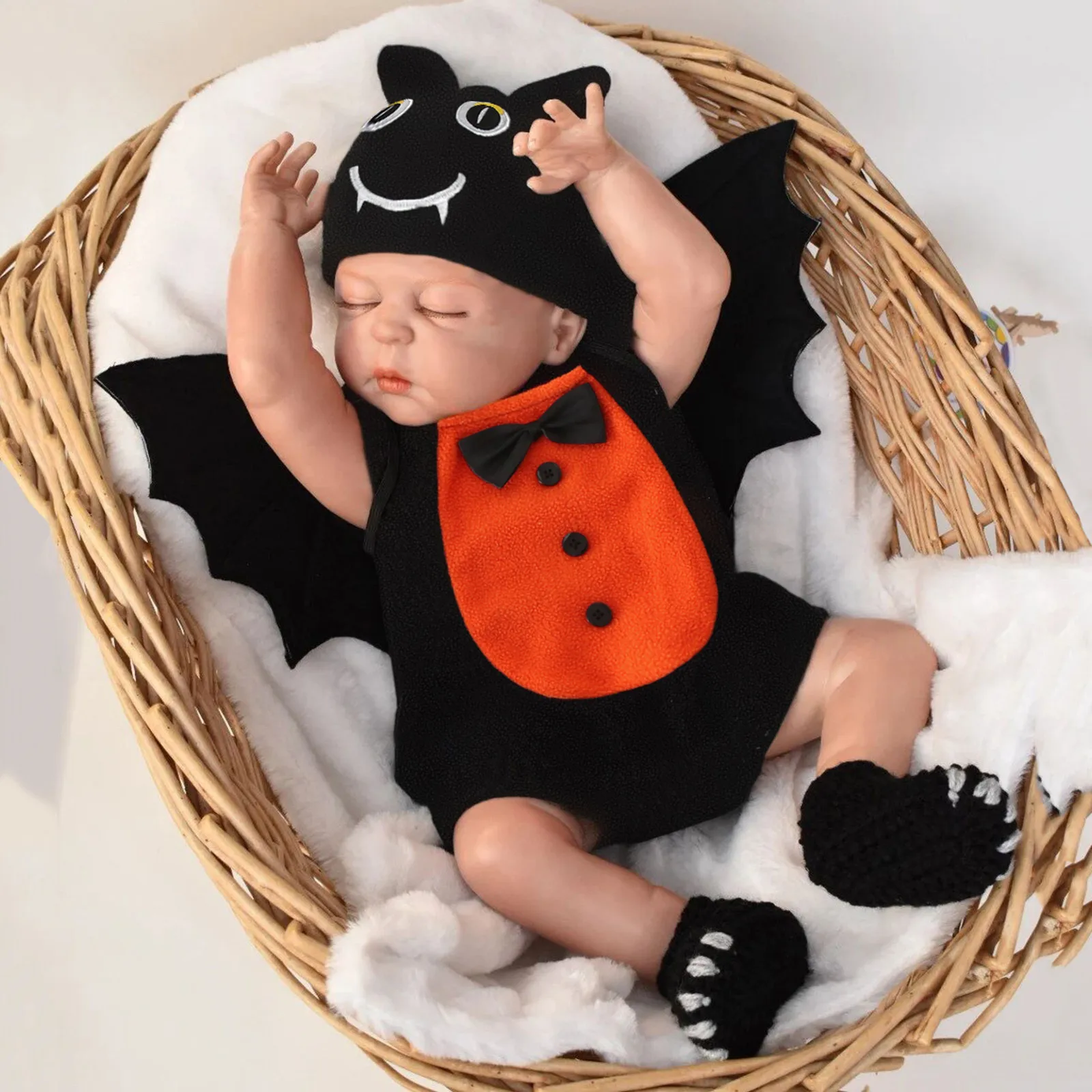 Infant Girls Boys Rompers Sets Baby First Halloween Costumes Bat Cosplay Soft Fleece Romper Jumpsuit Sets With Wing Hat 3PCS Set
Infant Girls Boys Rompers Sets Baby First Halloween Costumes Bat Cosplay Soft Fleece Romper Jumpsuit Sets With Wing Hat 3PCS Set