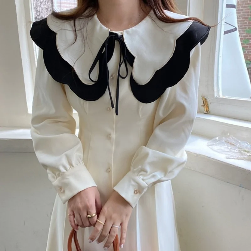 Women Dress Korean Chic Early Autumn Detachable Double-layer Collar Waist Closing Single Breasted Medium Long Women's Rachel
Women Dress Korean Chic Early Autumn Detachable Double-layer Collar Waist Closing Single Breasted Medium Long Women's Rachel