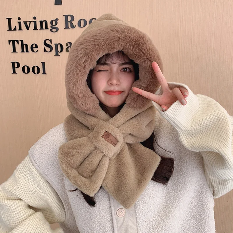 Korean Version Fashionable Plush Scarf Lntegrated Thickening Winter Warm Ear Protection Cycling Lei Feng Hat
Korean Version Fashionable Plush Scarf Lntegrated Thickening Winter Warm Ear Protection Cycling Lei Feng Hat