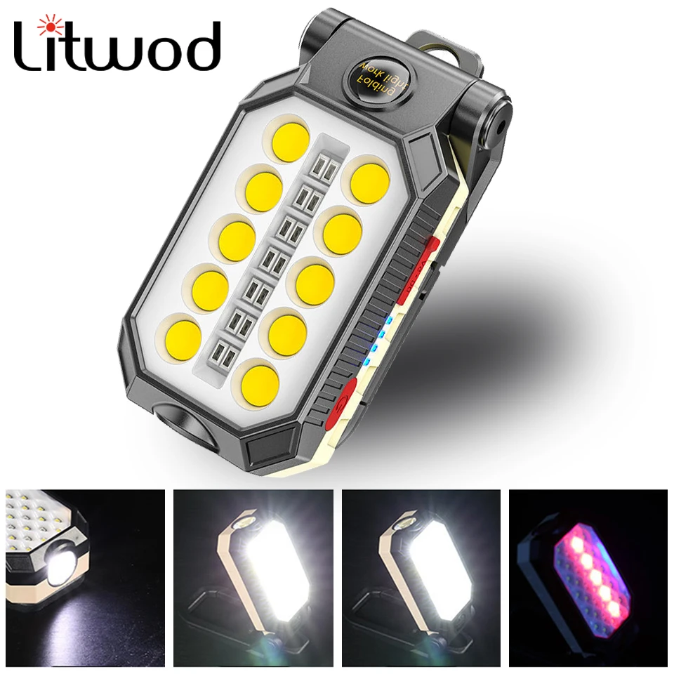 Built in Battery Portable LED Flashlight COB Working Light USB Rechargeable Waterproof Camping Lantern Magnet Design
Built in Battery Portable LED Flashlight COB Working Light USB Rechargeable Waterproof Camping Lantern Magnet Design
