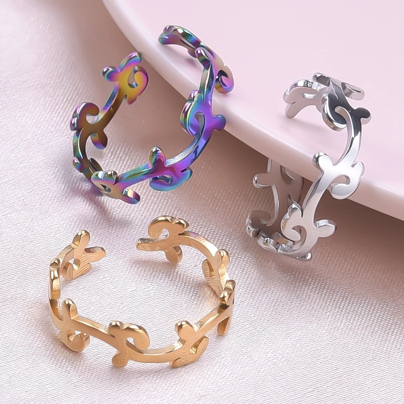 Cane Vine Plant Aesthetics Rings For Women Men Accessories 2023 Stainless Steel Ring Adjustable Finger Jewelry Fashion Anillos
Cane Vine Plant Aesthetics Rings For Women Men Accessories 2023 Stainless Steel Ring Adjustable Finger Jewelry Fashion Anillos
