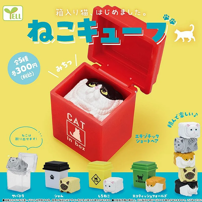YELL Original Gashapon Kawaii Capsule Toys Figure Block Siamese Orange Cat In Box Trash Can Cute Anime Figurine Desktop Decor
YELL Original Gashapon Kawaii Capsule Toys Figure Block Siamese Orange Cat In Box Trash Can Cute Anime Figurine Desktop Decor