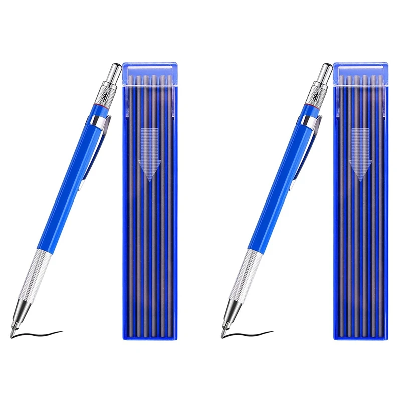 

2 шт. Серебристые сварочные карандаши с 24 круглыми серебристыми стержнями, металлическая ручка-маркер