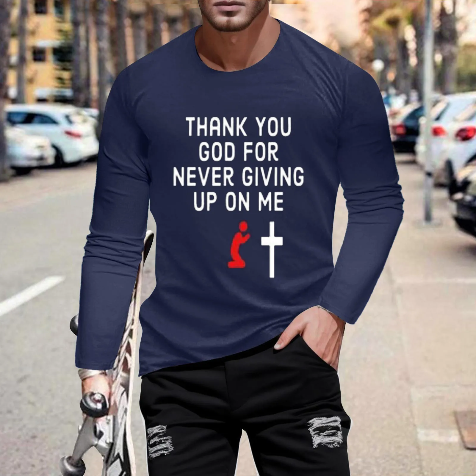 Мужская весенне-осенняя модная футболка для отдыха пуловер с длинным рукавом и 3D-принтом
Мужская весенне-осенняя модная футболка для отдыха пуловер с длинным рукавом и 3D-принтом