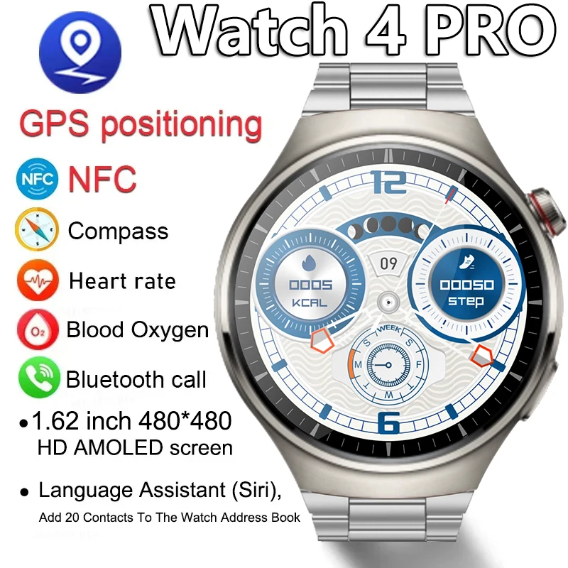 2023 New Smart Watch 4 PRO 480*480 HD Screen Watch Men Health monitoring GPS Track Sports fitness Smart Watch Women For HUAWEI
2023 New Smart Watch 4 PRO 480*480 HD Screen Watch Men Health monitoring GPS Track Sports fitness Smart Watch Women For HUAWEI