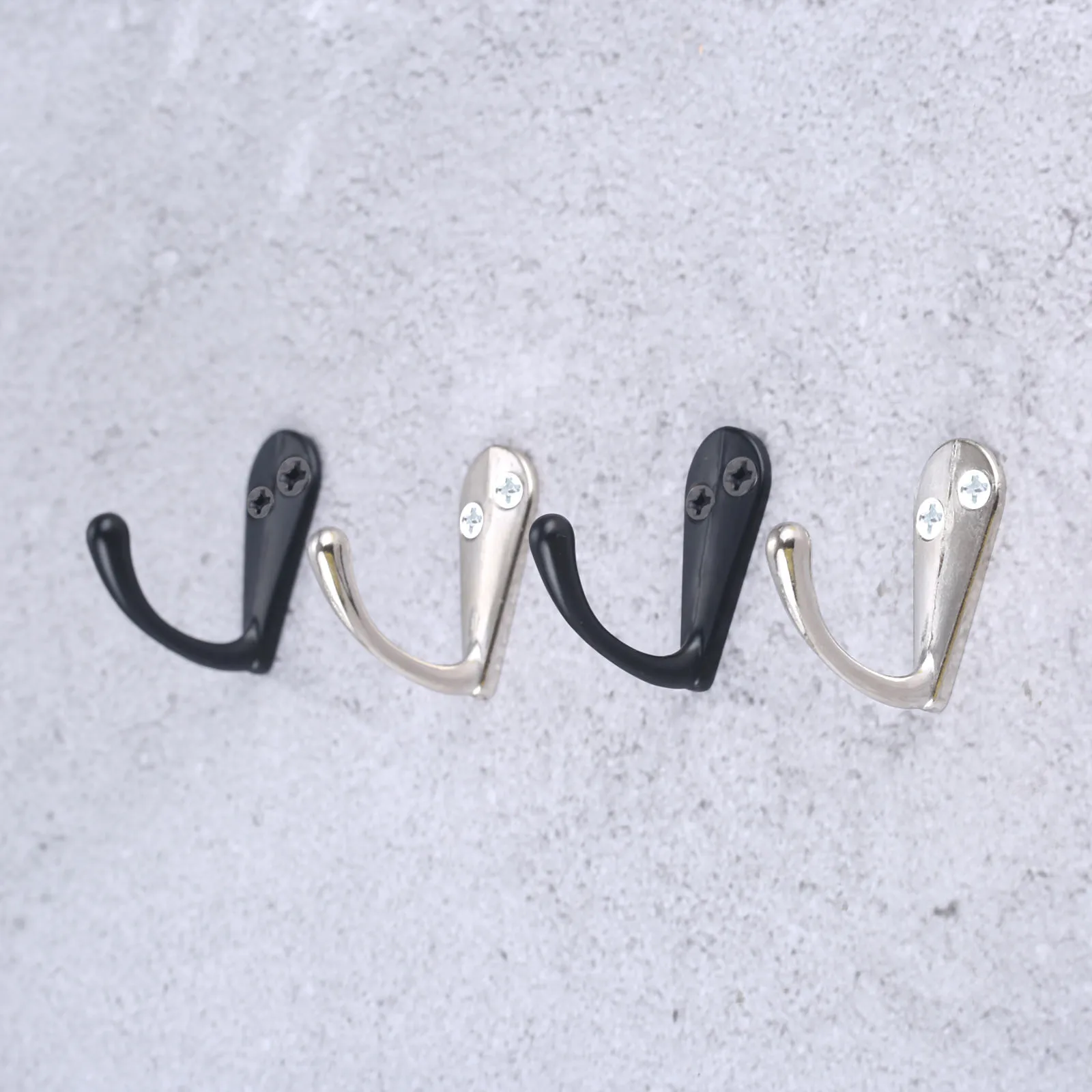 5pcs Hooks Wall Mounted Hanger w/screws Black/Silver Zinc Alloy Coat/Key/Bag/Towel/Hat Home Door Decor Bathroom Kitchen 33x14mm
5pcs Hooks Wall Mounted Hanger w/screws Black/Silver Zinc Alloy Coat/Key/Bag/Towel/Hat Home Door Decor Bathroom Kitchen 33x14mm