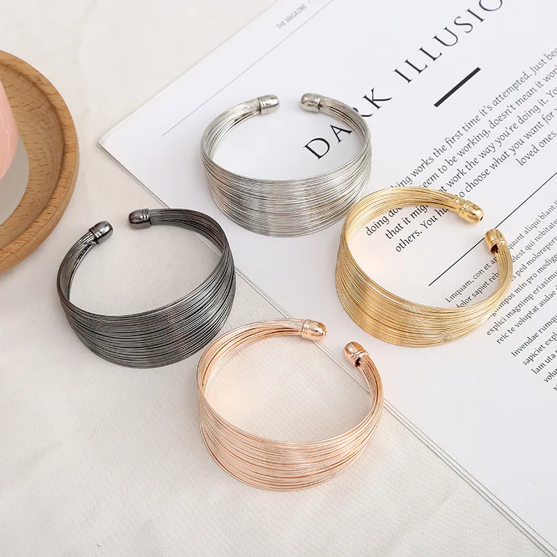 Yoiumit New Cuff Bracelets Metallic Fashionable Temperament Multilayer Bracelet For Women Party Jewelry Accessories Bangle
Yoiumit New Cuff Bracelets Metallic Fashionable Temperament Multilayer Bracelet For Women Party Jewelry Accessories Bangle