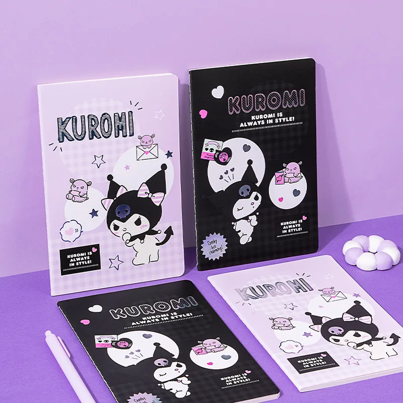 

Блокноты Sanrio Kuromi B5/A6, милые дневники, ежедневник, еженедельный стикер, планировщик, цветные канцелярские товары для студентов, школы