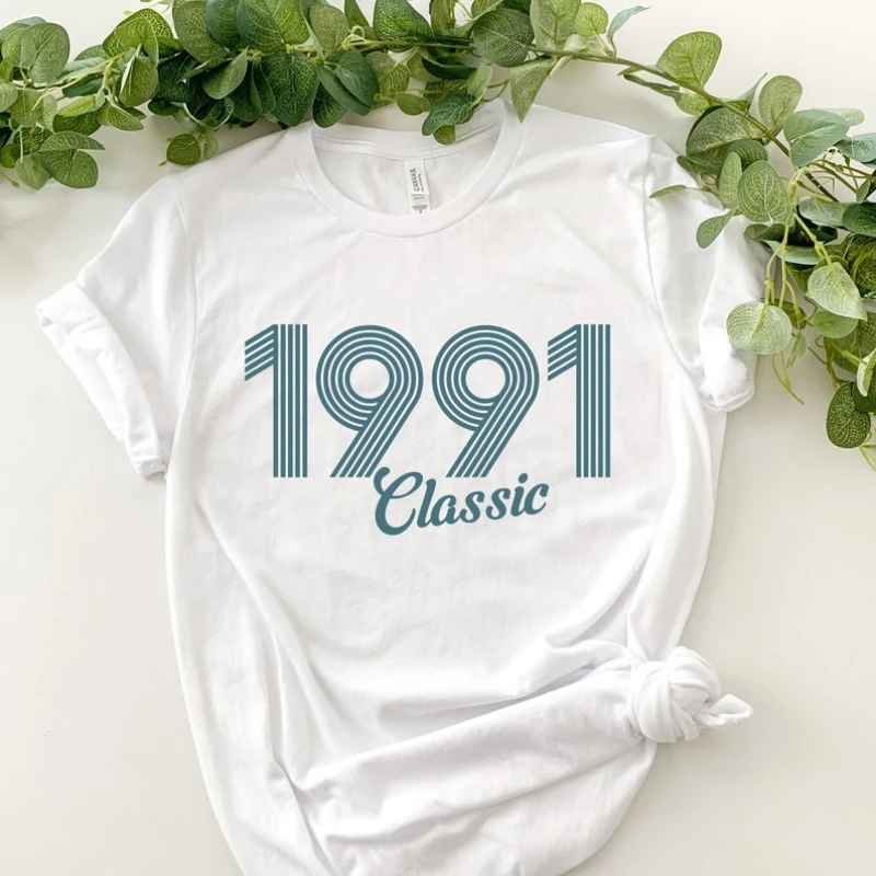 1991 Birthday Shirt, 30th Birthday Gift,1991Shirt, Birthday Women party T Shirt women clothing 100% cotton women's T-shirt y2k
1991 Birthday Shirt, 30th Birthday Gift,1991Shirt, Birthday Women party T Shirt women clothing 100% cotton women's T-shirt y2k