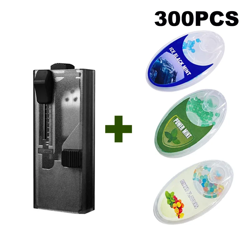 300Pcs DIY Mix taste Cigarette Brush Ball For Smoking Mixed Fruit flavour Cigarette Burst Bead mini Handy Push Machine Men Gifts
300Pcs DIY Mix taste Cigarette Brush Ball For Smoking Mixed Fruit flavour Cigarette Burst Bead mini Handy Push Machine Men Gifts